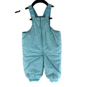High Voltage Vintage Baby Snow Pants Bib Overalls Light Blue 18M